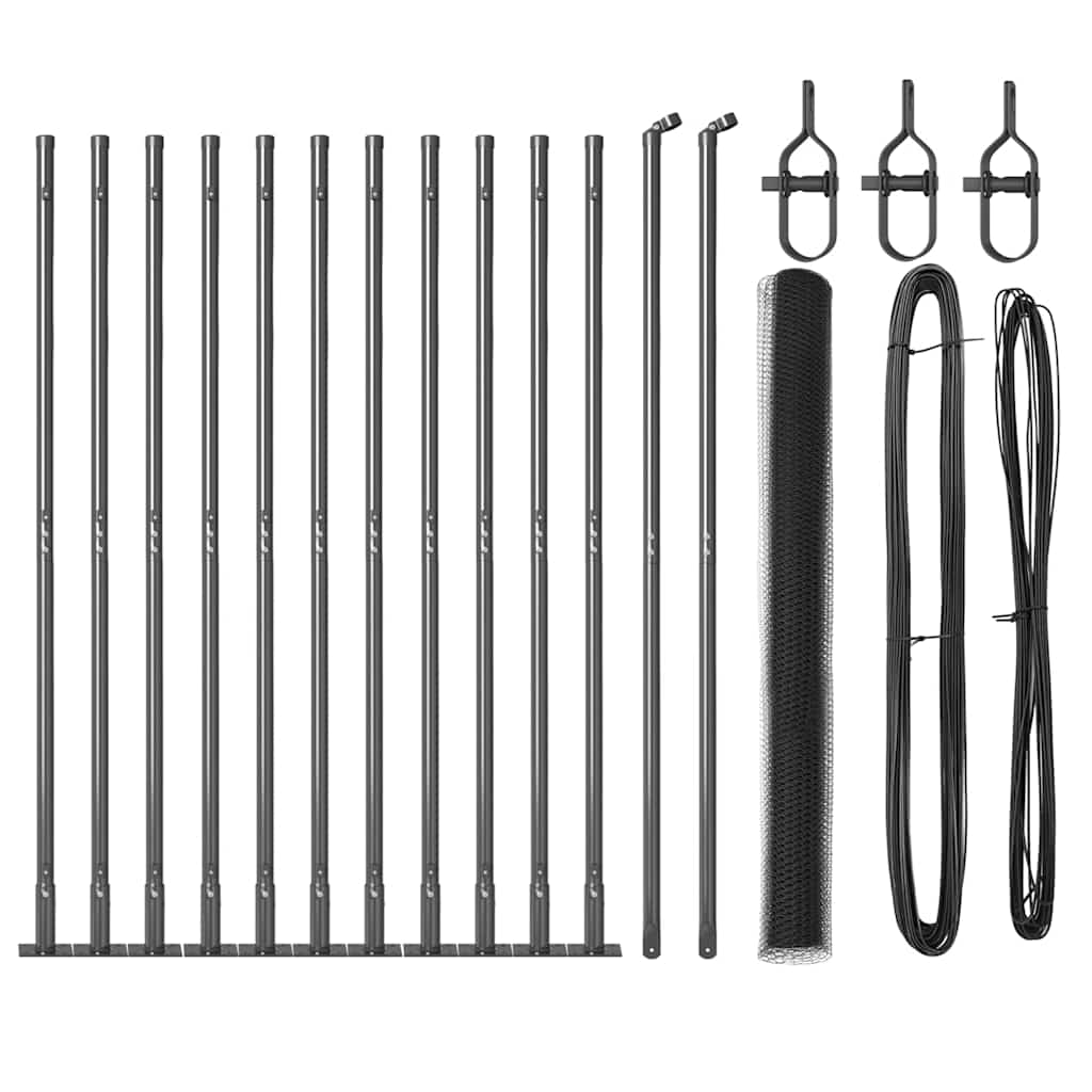 Welded Wire Fence with Concrete Base 25 x 1.6 m (W x H)