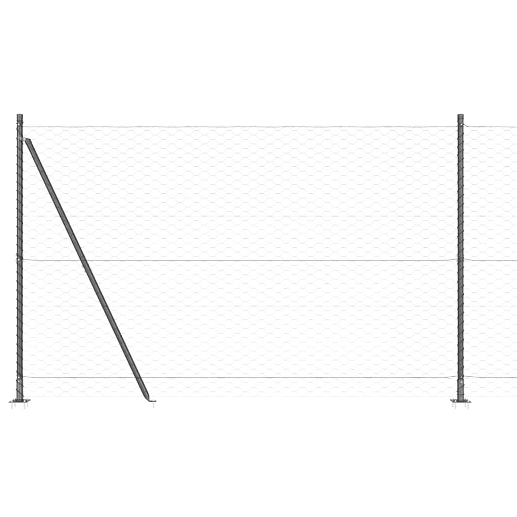 Welded Wire Fence with Concrete Base 25 x 1.6 m (W x H)