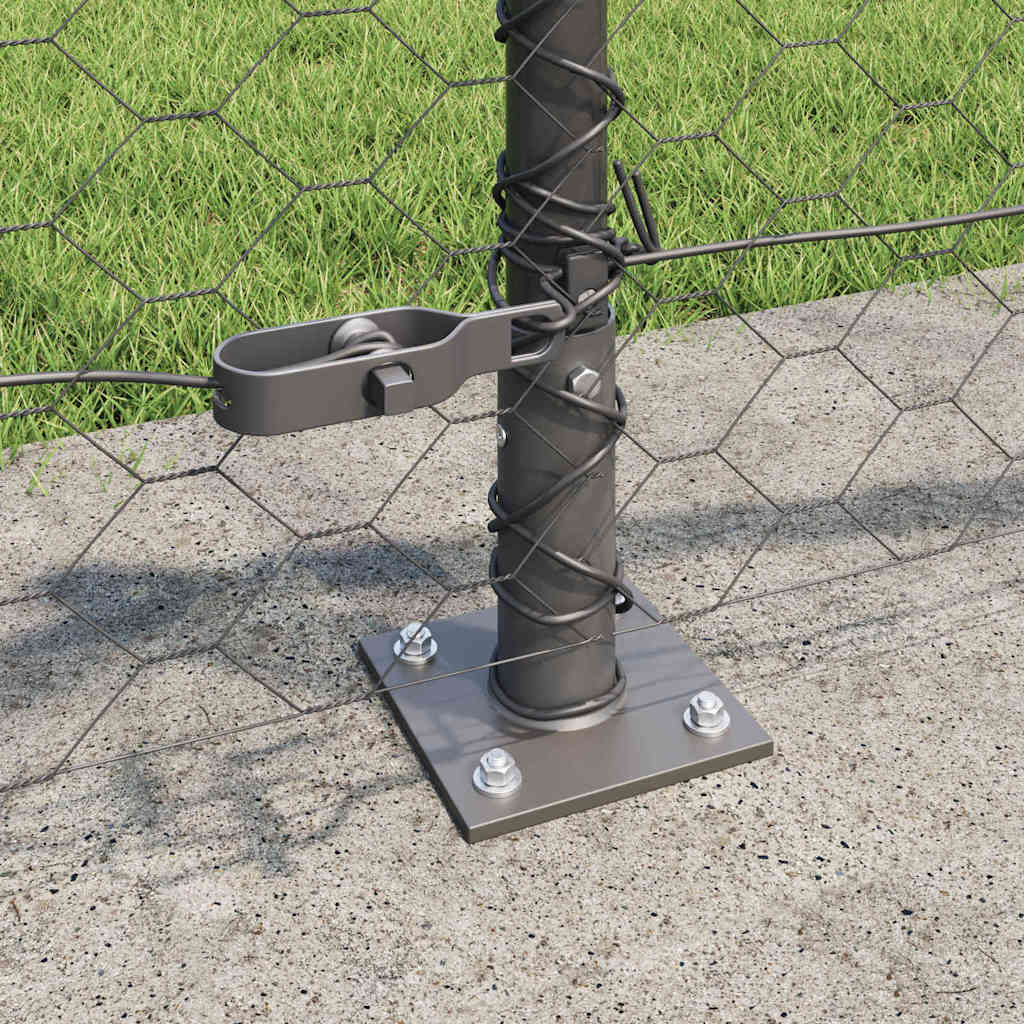 Welded Wire Fence with Concrete Base 50 x 0.4 m (W x H)