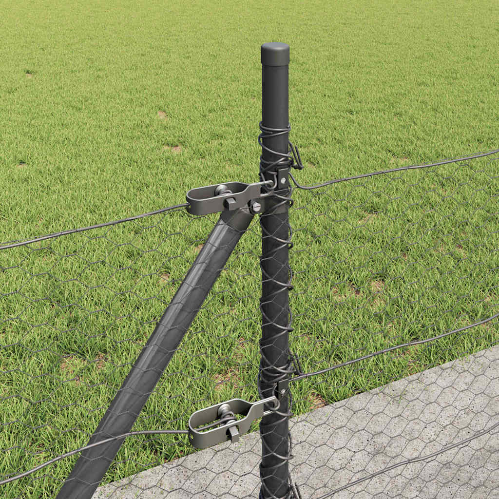 Welded Wire Fence with Concrete Base 50 x 0.5 m (W x H)