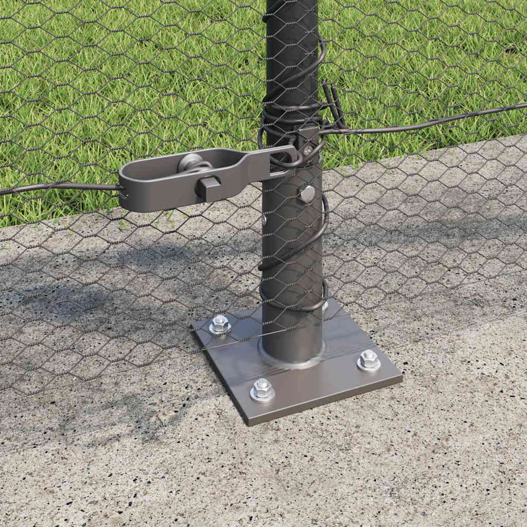 Welded Wire Fence with Concrete Base 50 x 1 m (W x H)