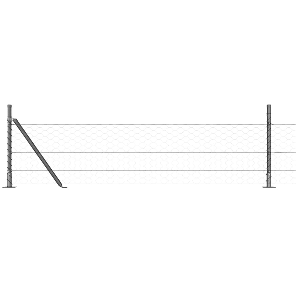Welded Wire Fence with Concrete Base 100 x 0.5 m (W x H)