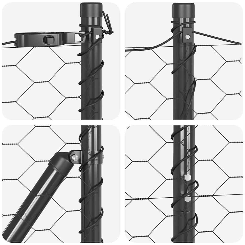 Welded Wire Fence with Concrete Base 100 x 1.5 m (W x H)