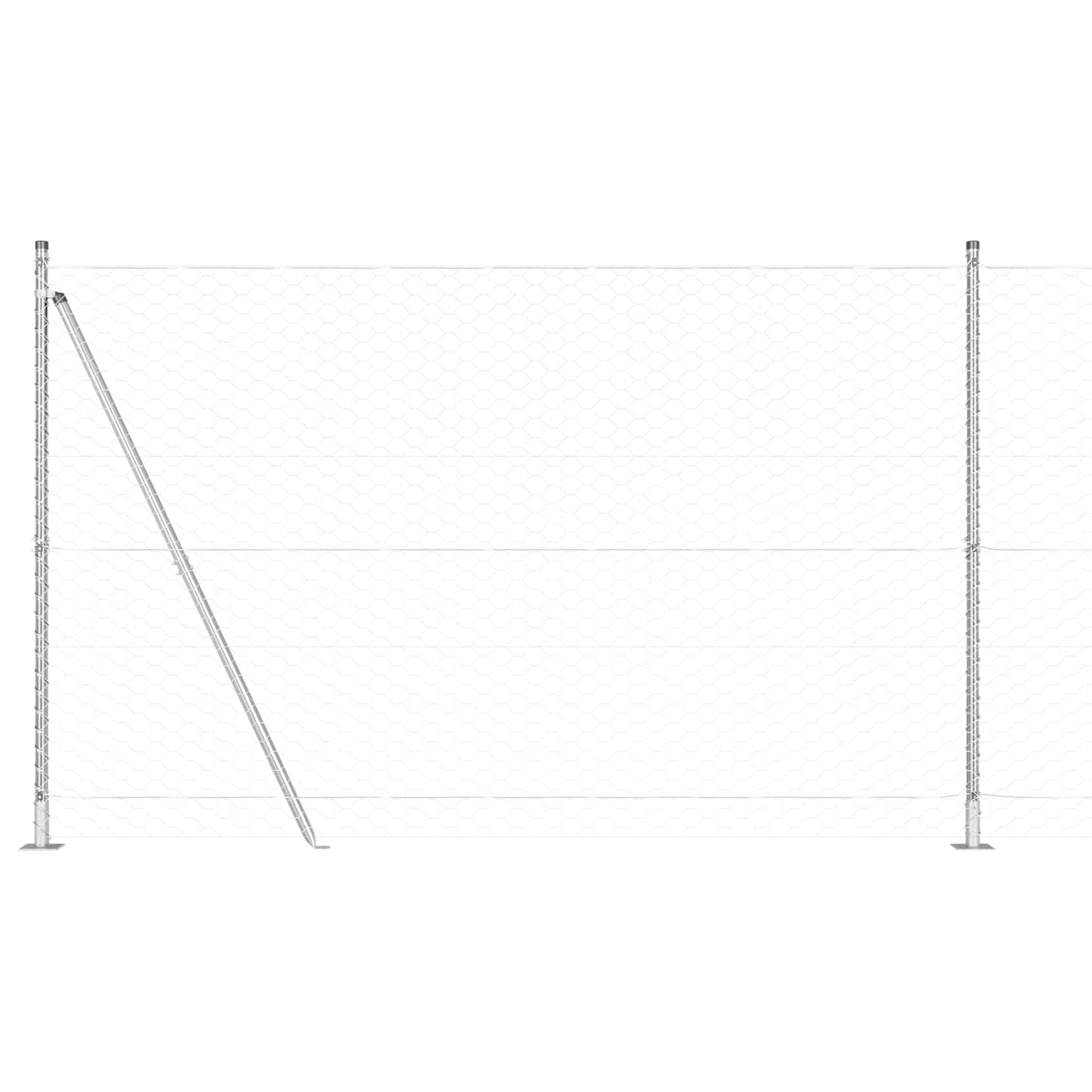 Welded Wire Fence with Concrete Base 10 x 1.5 m (W x H)