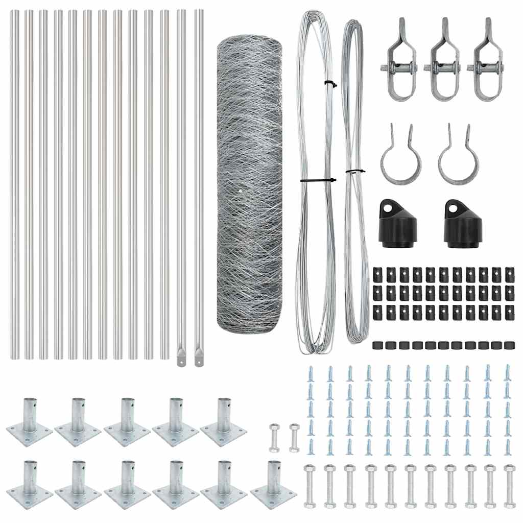 Welded Wire Fence with Concrete Base 25 x 0.4 m (W x H)