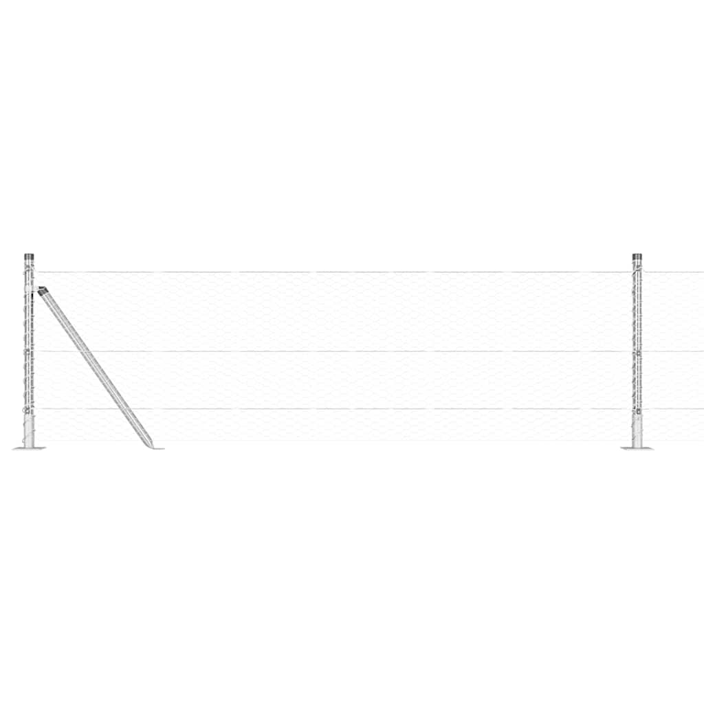 Welded Wire Fence with Concrete Base 25 x 0.5 m (W x H)
