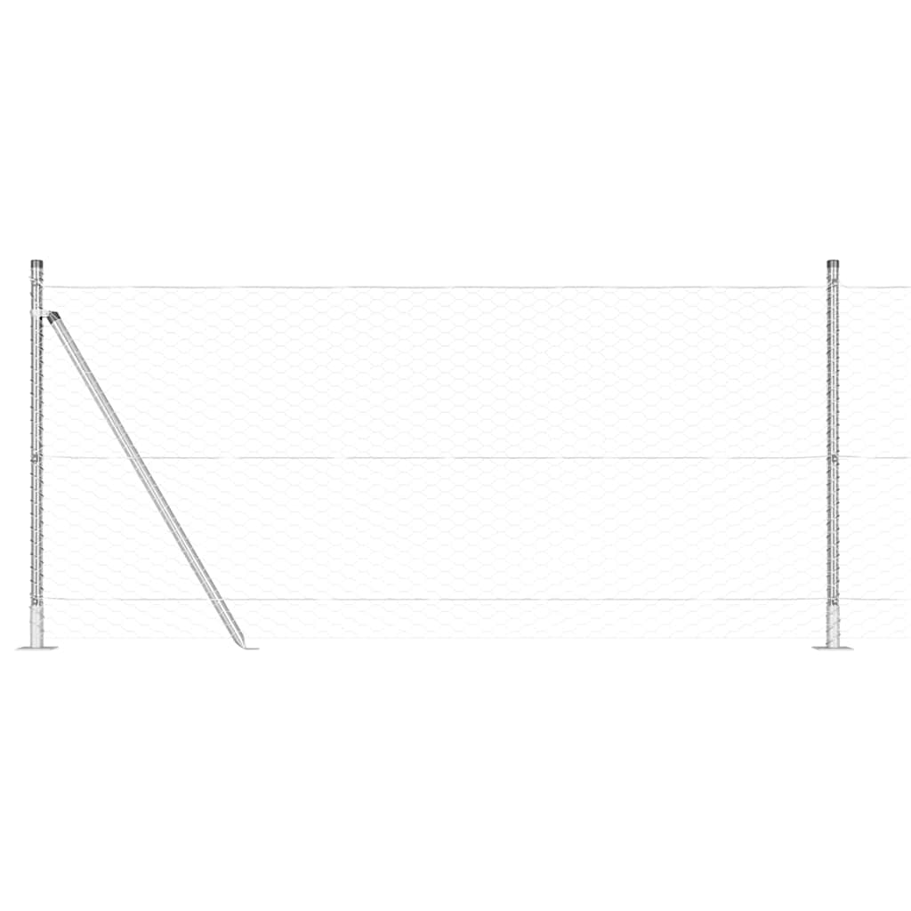 Welded Wire Fence with Concrete Base 25 x 1 m (W x H)
