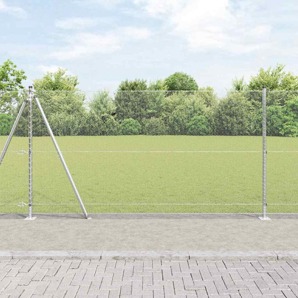 Welded Wire Fence with Concrete Base 25 x 1.2 m (W x H)