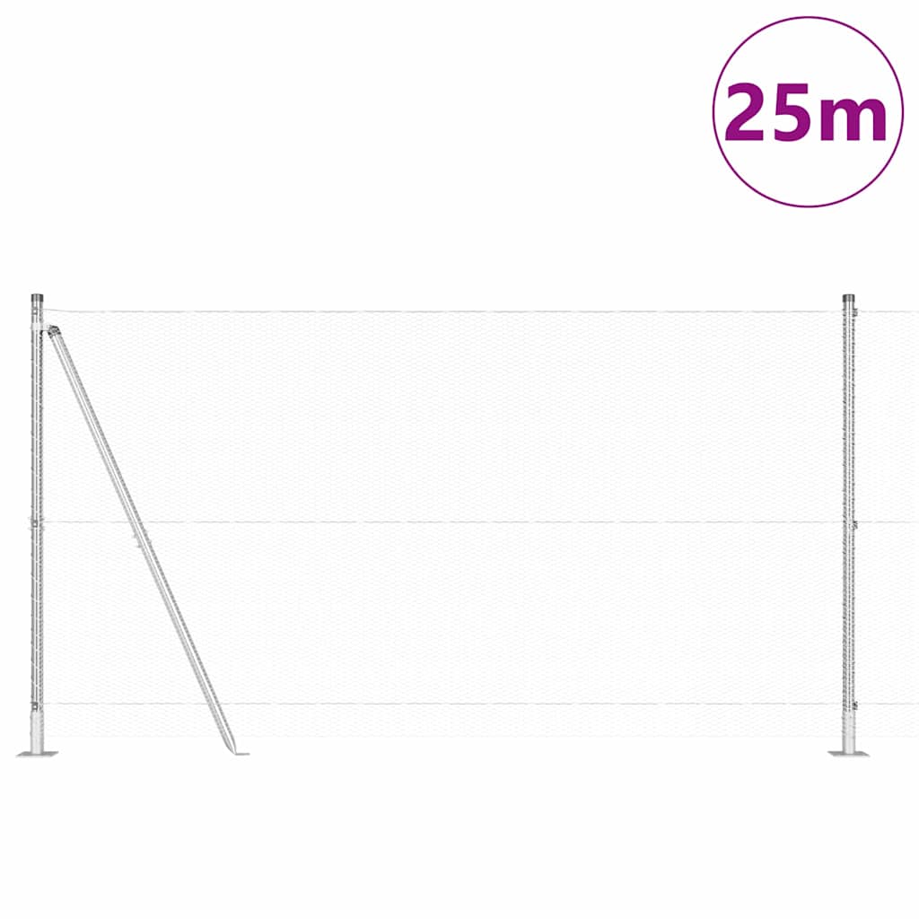 Welded Wire Fence with Concrete Base 25 x 1.2 m (W x H)