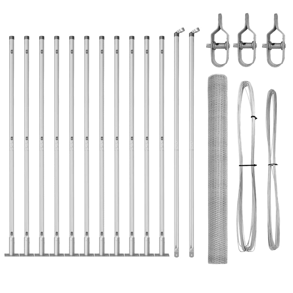 Welded Wire Fence with Concrete Base 25 x 1.5 m (W x H)