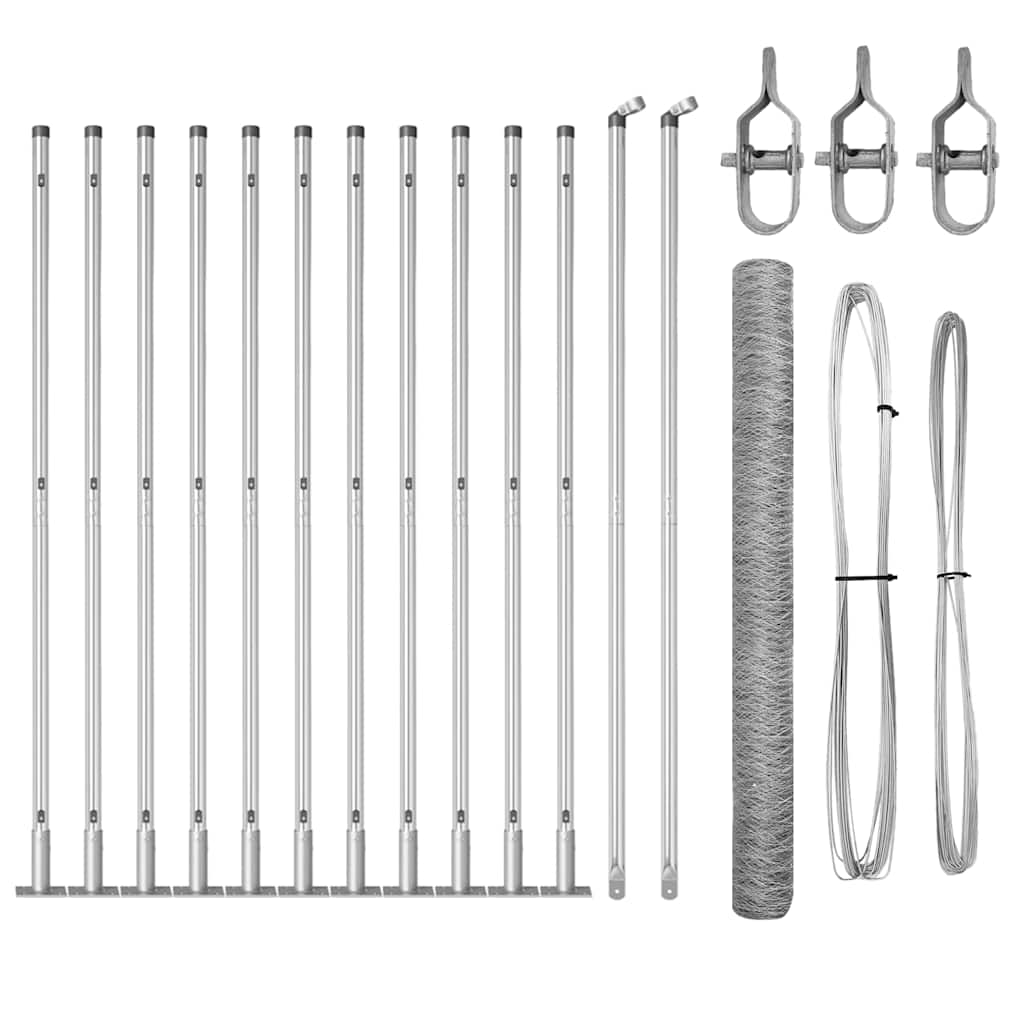 Welded Wire Fence with Concrete Base 25 x 1.5 m (W x H)