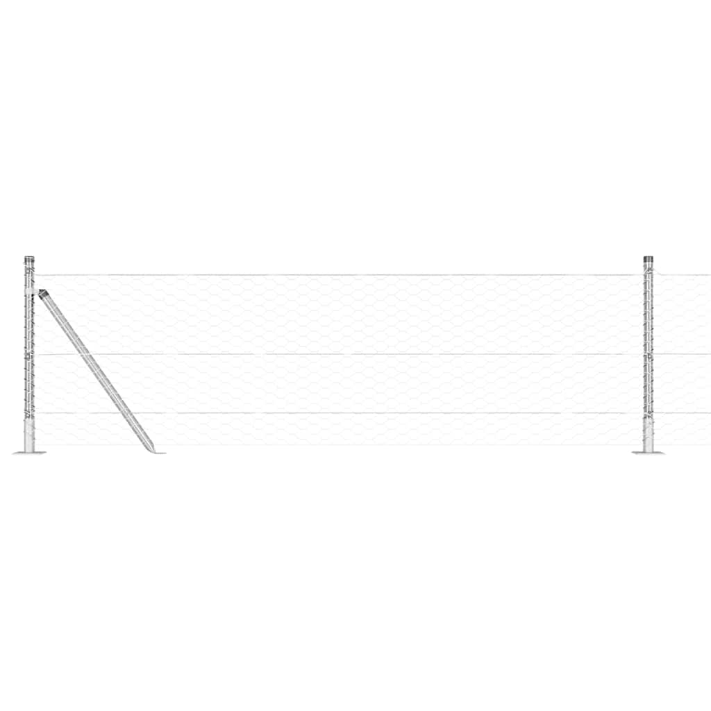 Welded Wire Fence with Concrete Base 50 x 0.6 m (W x H)