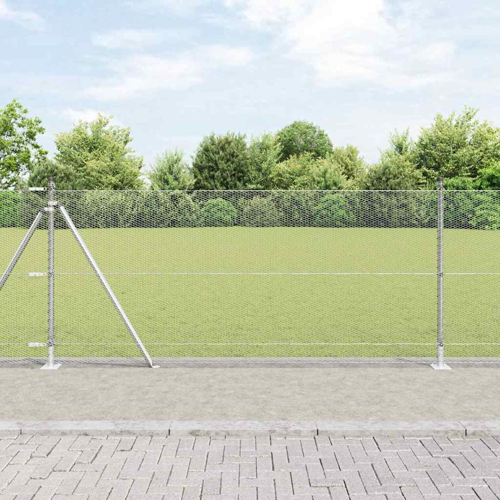 Welded Wire Fence with Concrete Base 50 x 0.8 m (W x H)
