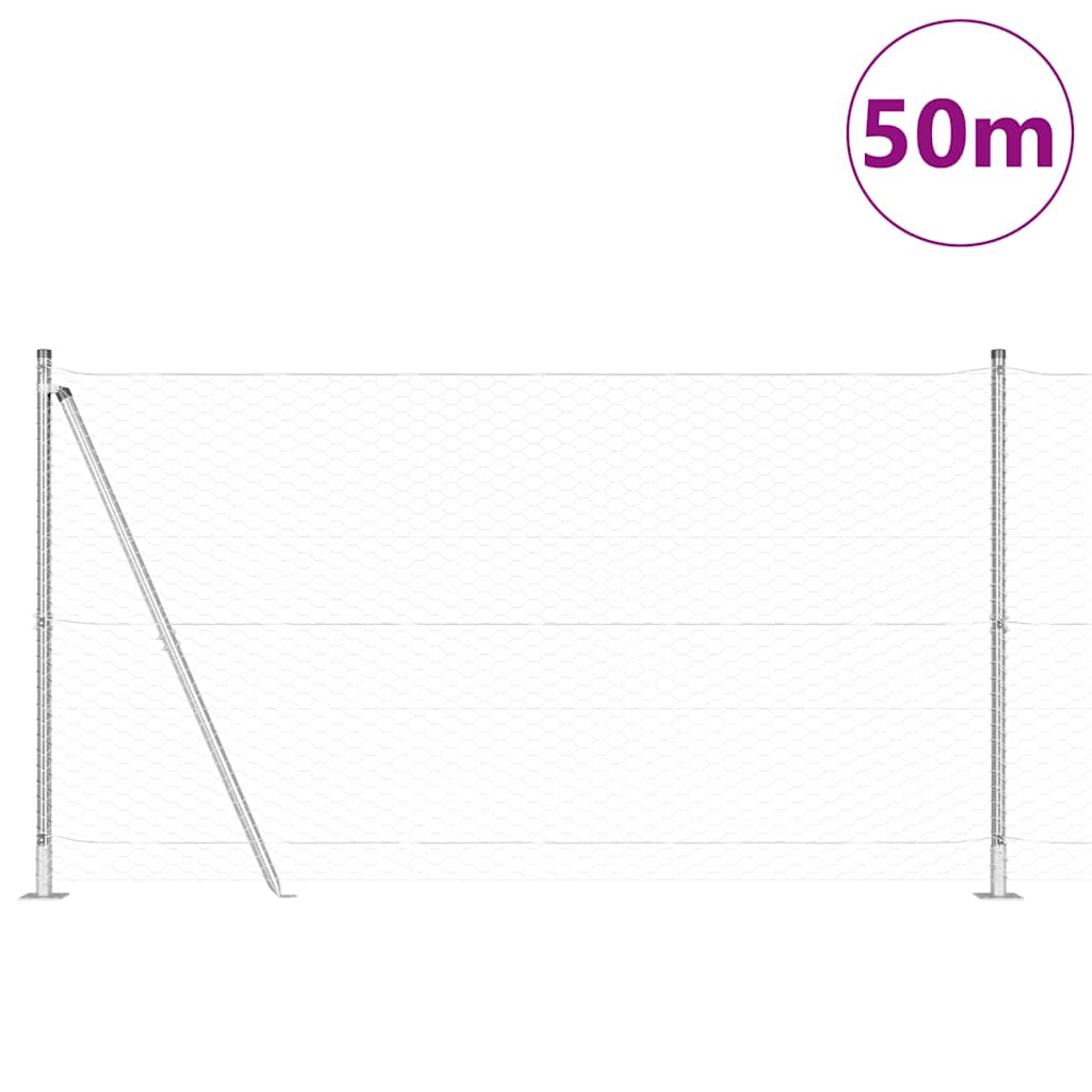 Welded Wire Fence with Concrete Base 50 x 1.2 m (W x H)