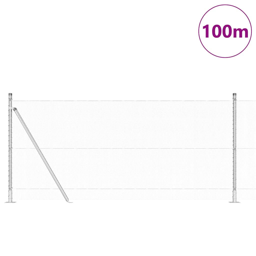 Welded Wire Fence with Concrete Base 100 x 0.8 m (W x H)