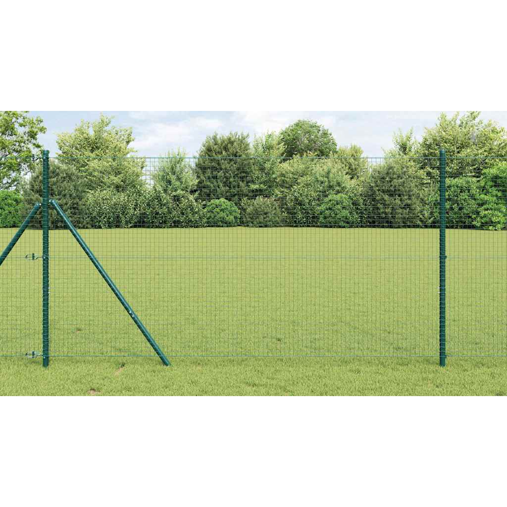 Ground Fix Welded Wire Fence 10 x 1 m (W x H) PVC-Coated Steel
