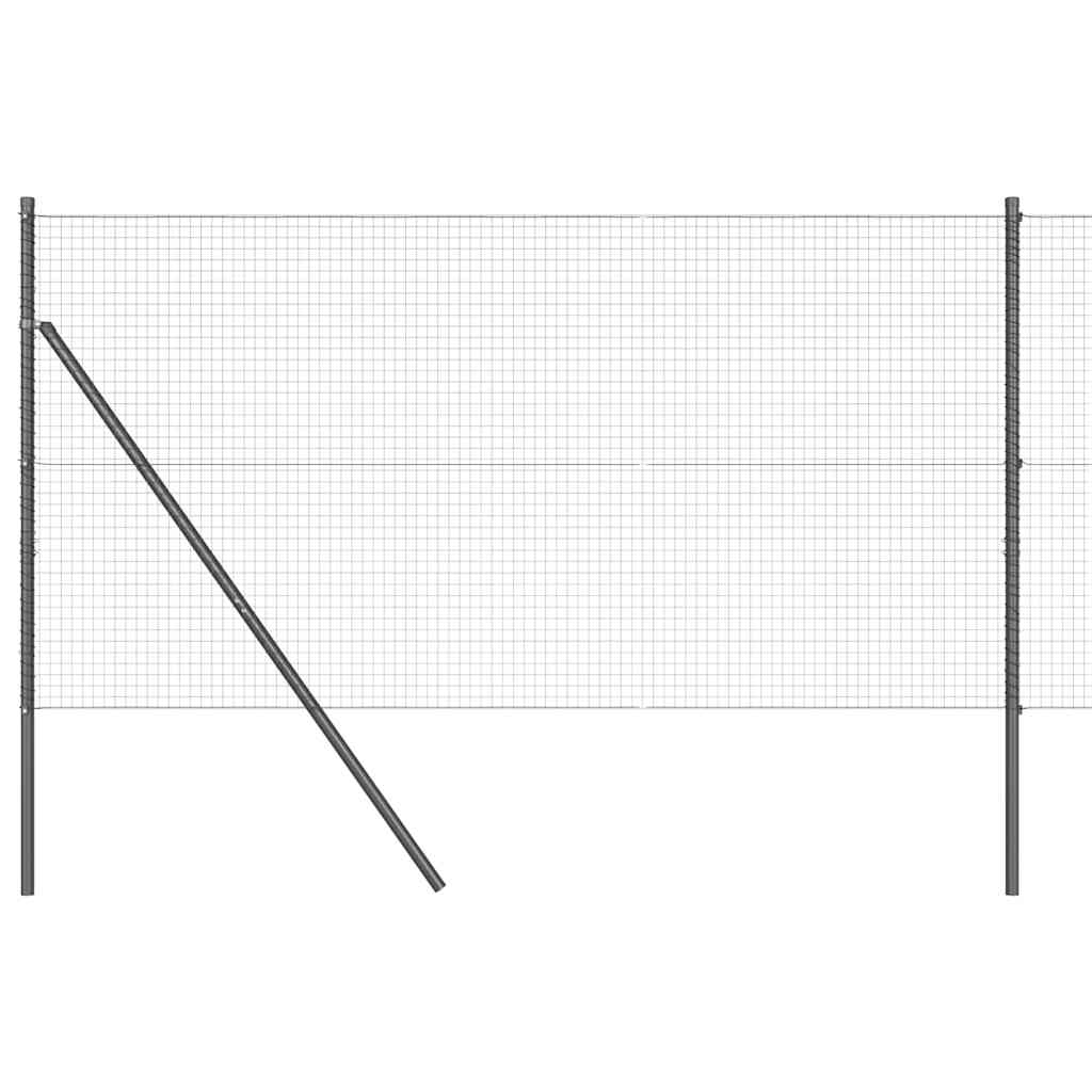 Ground Fix Welded Wire Fence 50 x 1 m (W x H) PVC-Coated Steel