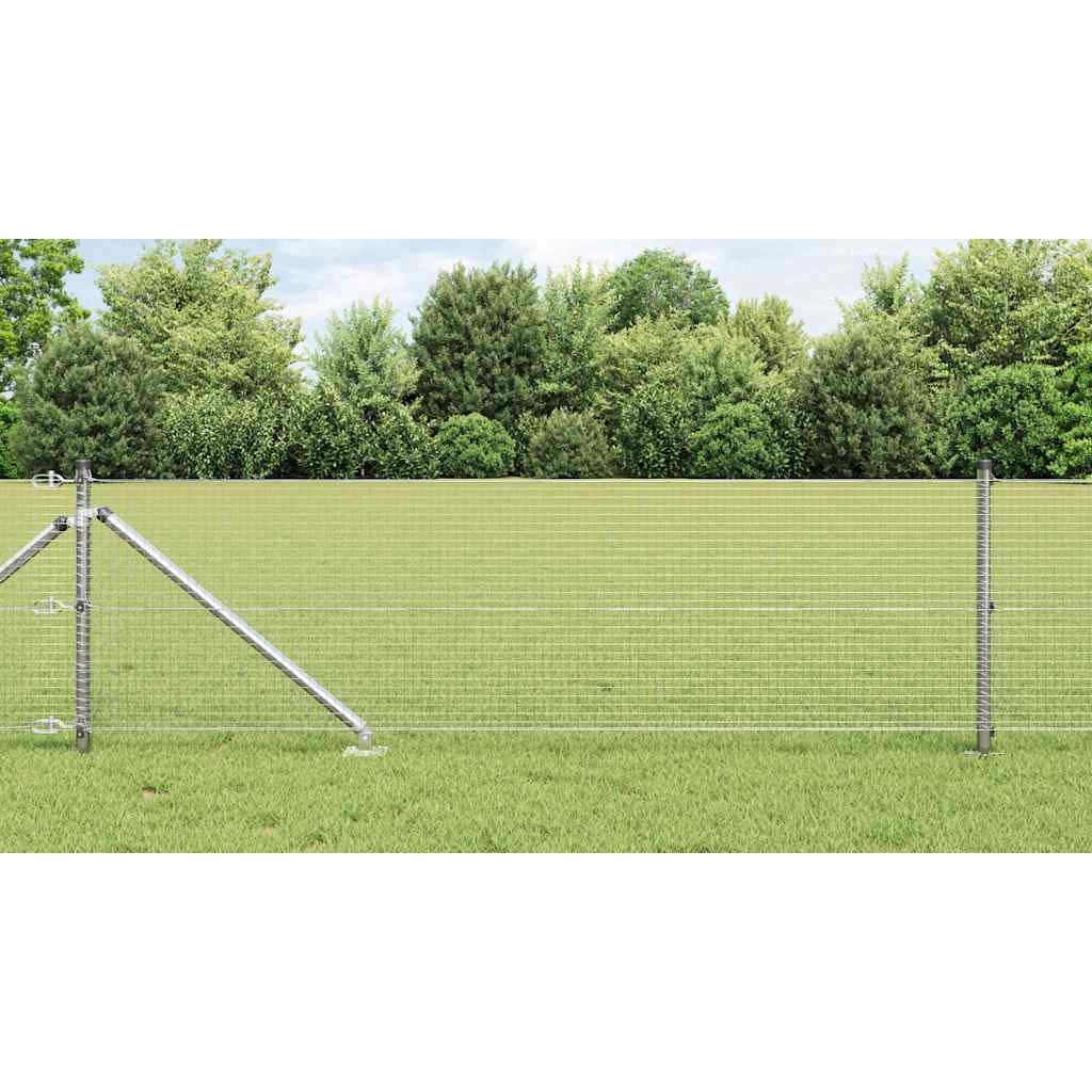 Spike-Installed Welded Mesh Fence Steel Silver Mesh