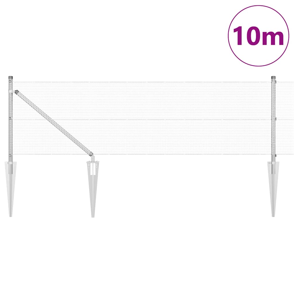 Welded Wire Fence with Spikes 10 x 0.6 m (W x H)