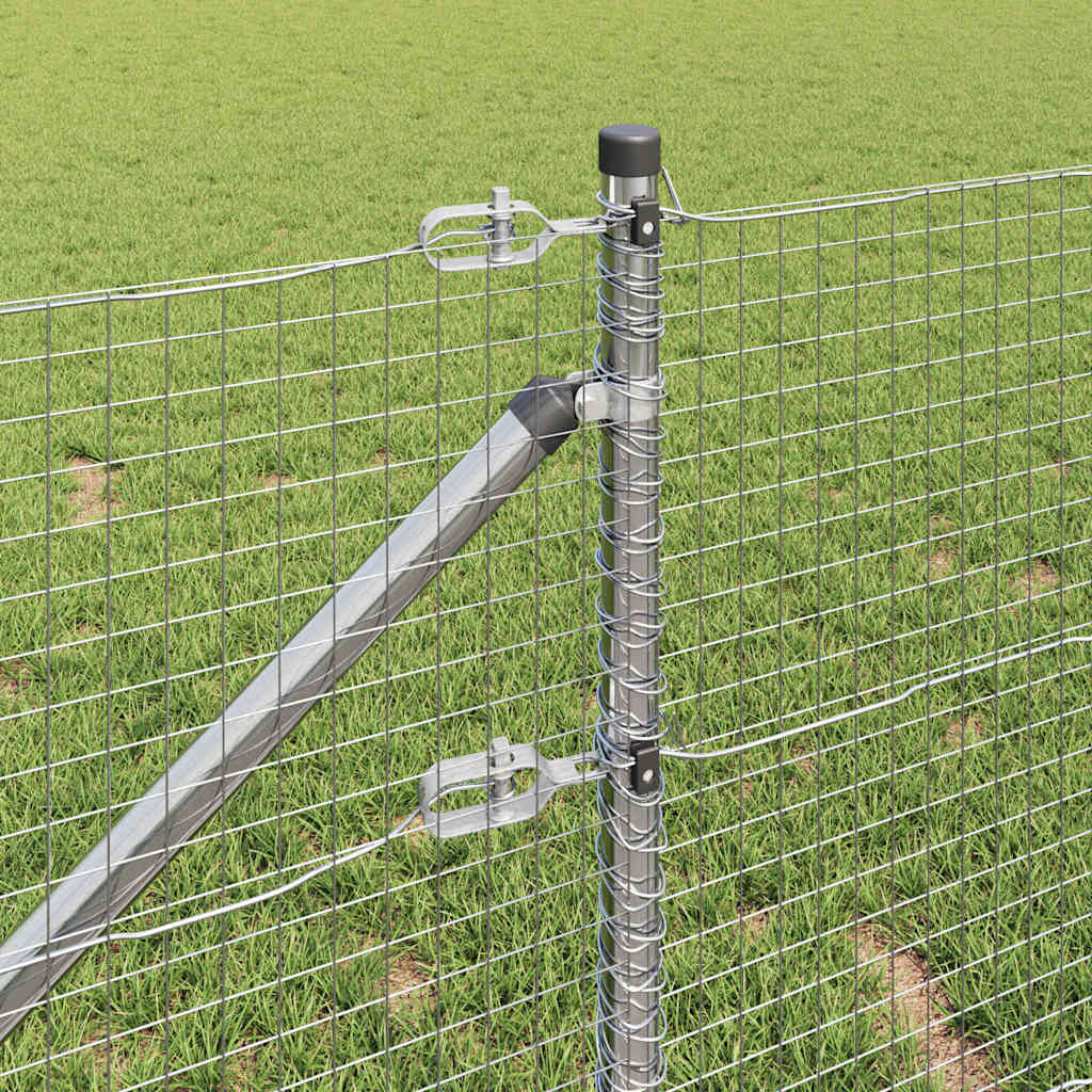 Spike-Installed Welded Mesh Fence Steel Silver Mesh