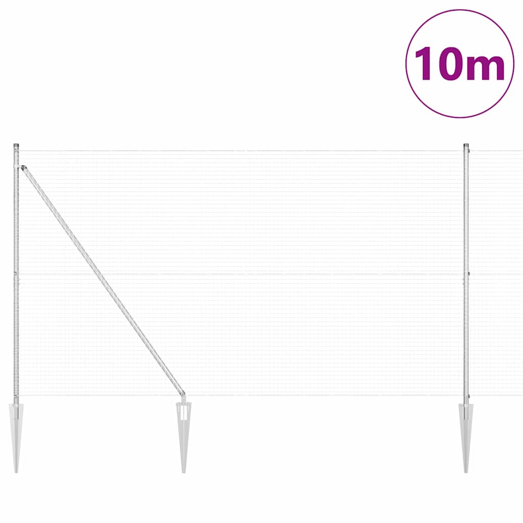 Welded Wire Fence with Spikes 10 x 1.5 m (W x H)