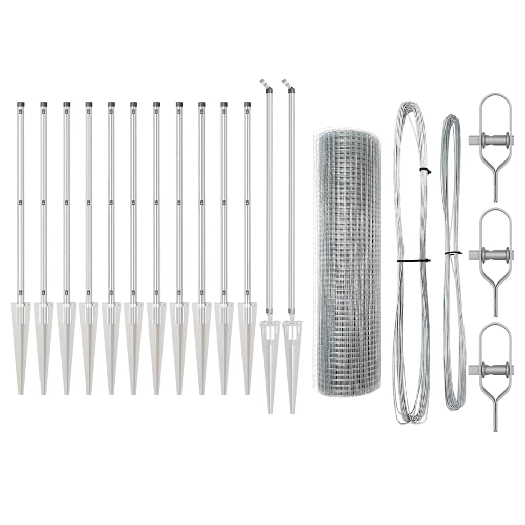 Welded Wire Fence with Spikes 25 x 0.6 m (W x H)