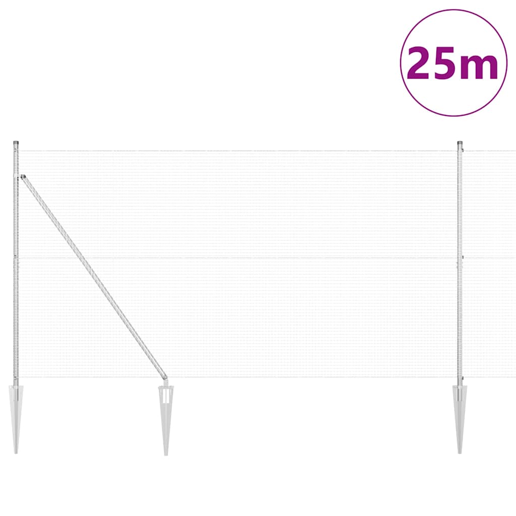 Welded Wire Fence with Spikes 25 x 1.5 m (W x H)