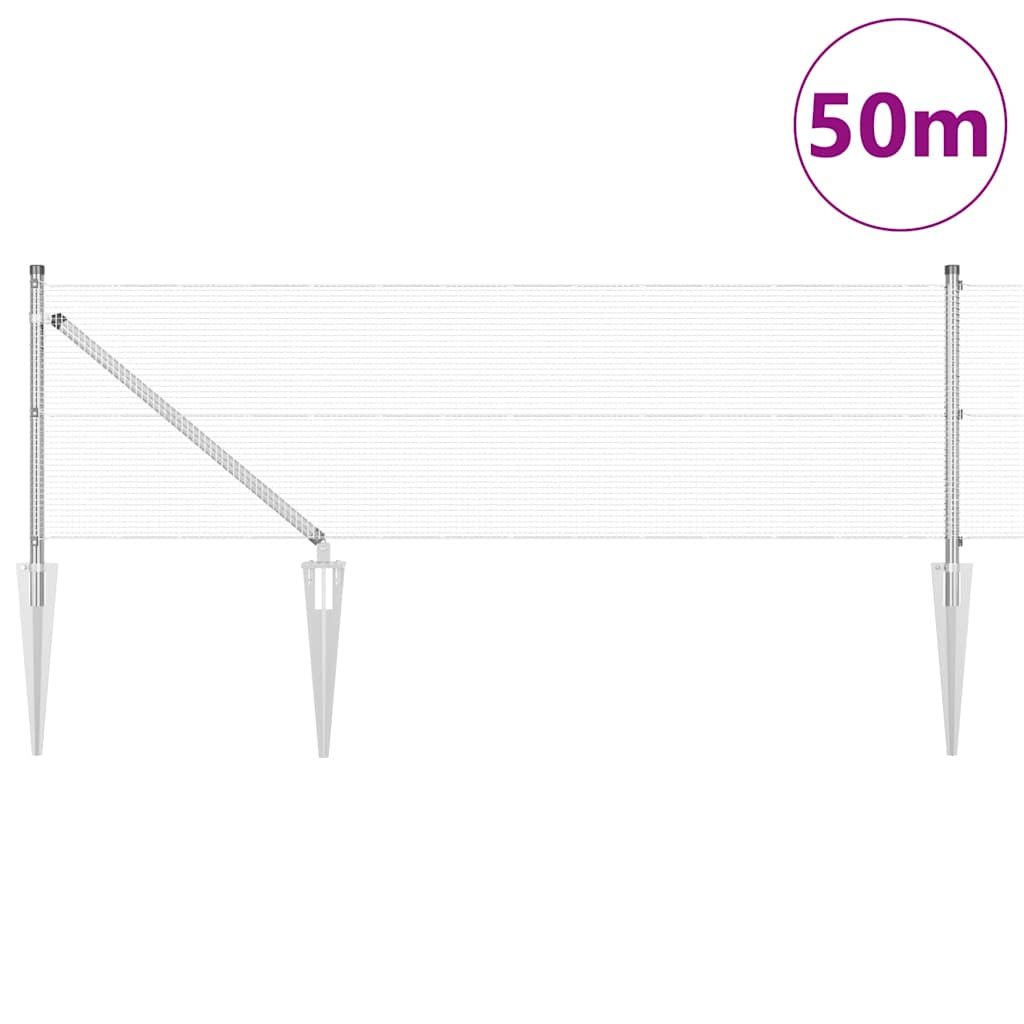 Welded Wire Fence with Spikes 50 x 0.8 m (W x H)