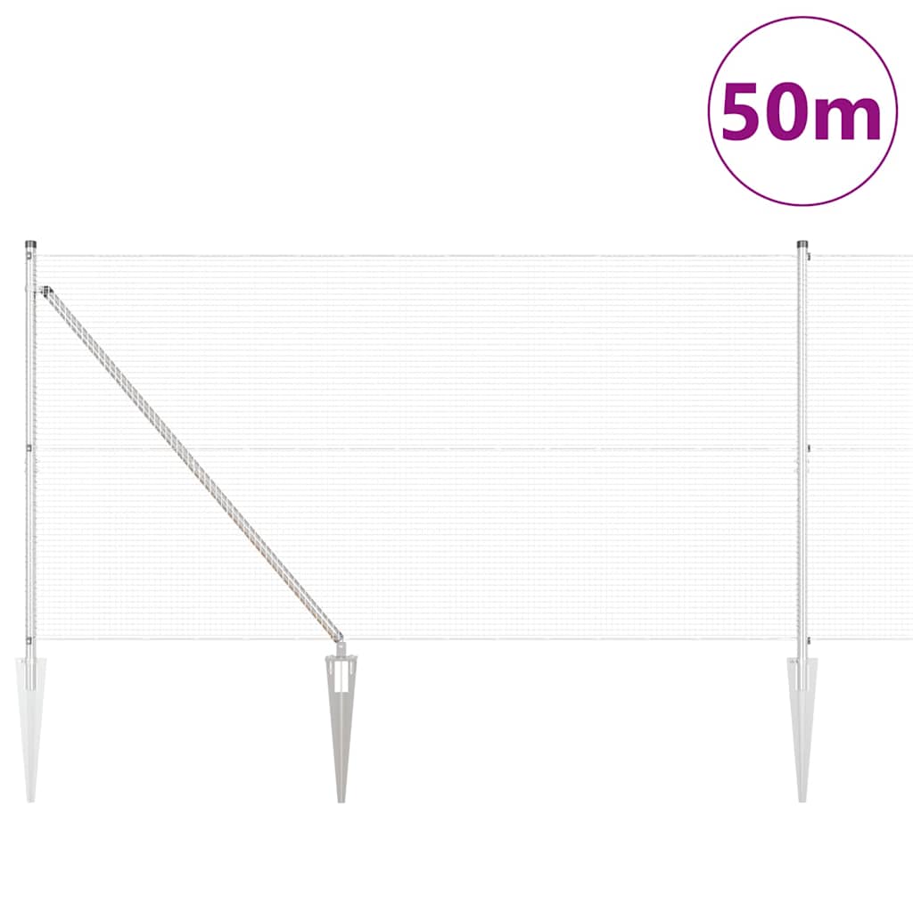 Welded Wire Fence with Spikes 50 x 1.2 m (W x H)