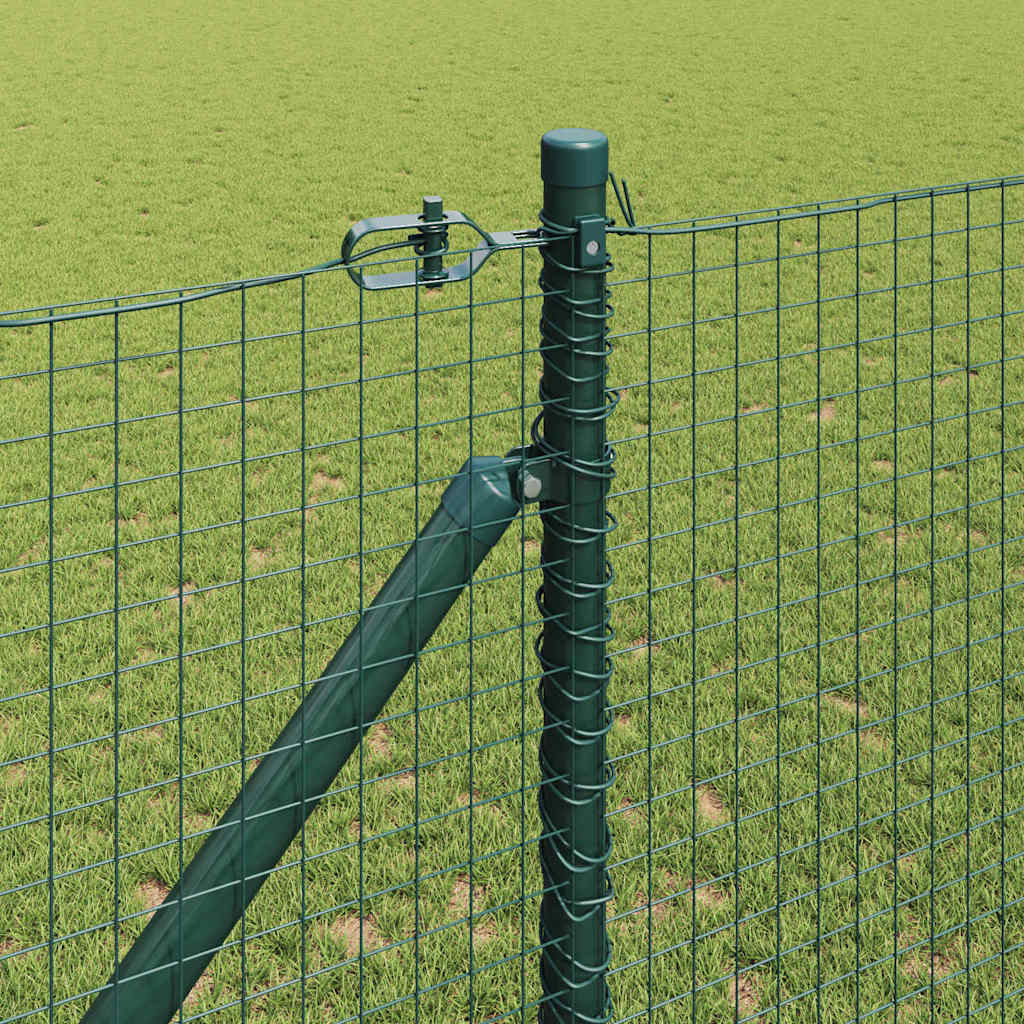 Welded Wire Fence with Spikes Steel and PVC Green Mesh