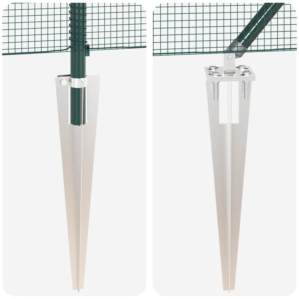 Welded Wire Fence with Spikes Steel Green Mesh