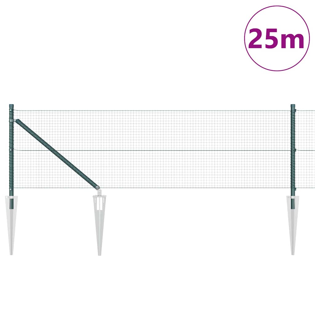 Welded Wire Fence with Spikes 25 x 0.5 m (W x H)