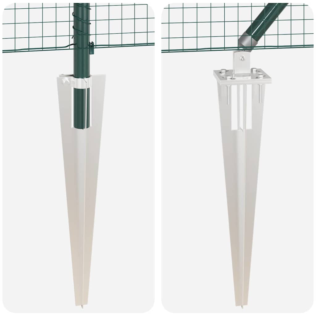 Welded Wire Fence with Spikes Steel Green Mesh