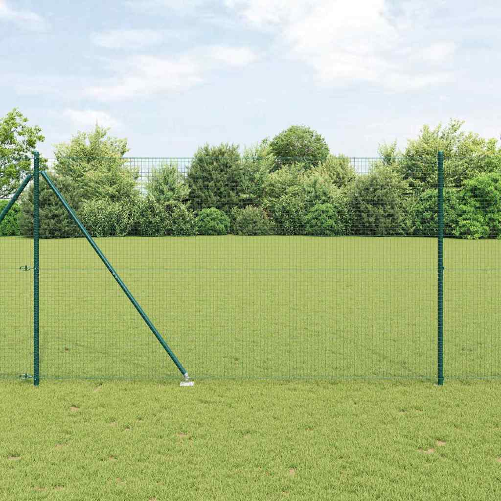 Welded Wire Fence with Spikes Steel Green Mesh