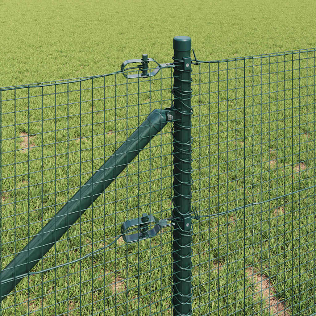 Welded Wire Fence with Spikes 50 x 0.5 m PVC-Coated Steel Green