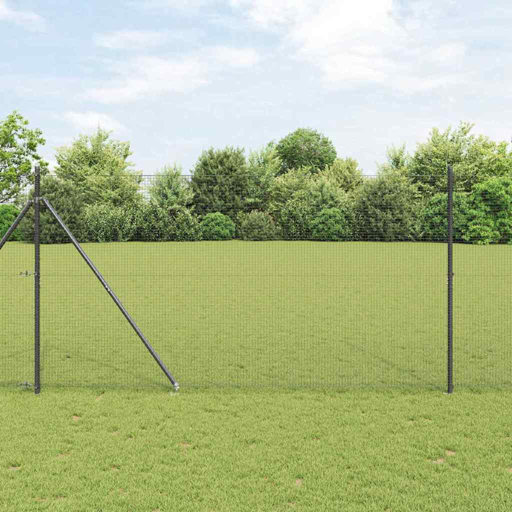 Spike-Installed Welded Mesh Fence Steel Grey Mesh