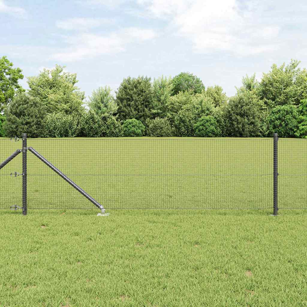 Welded Wire Fence with Spikes Steel Grey Mesh