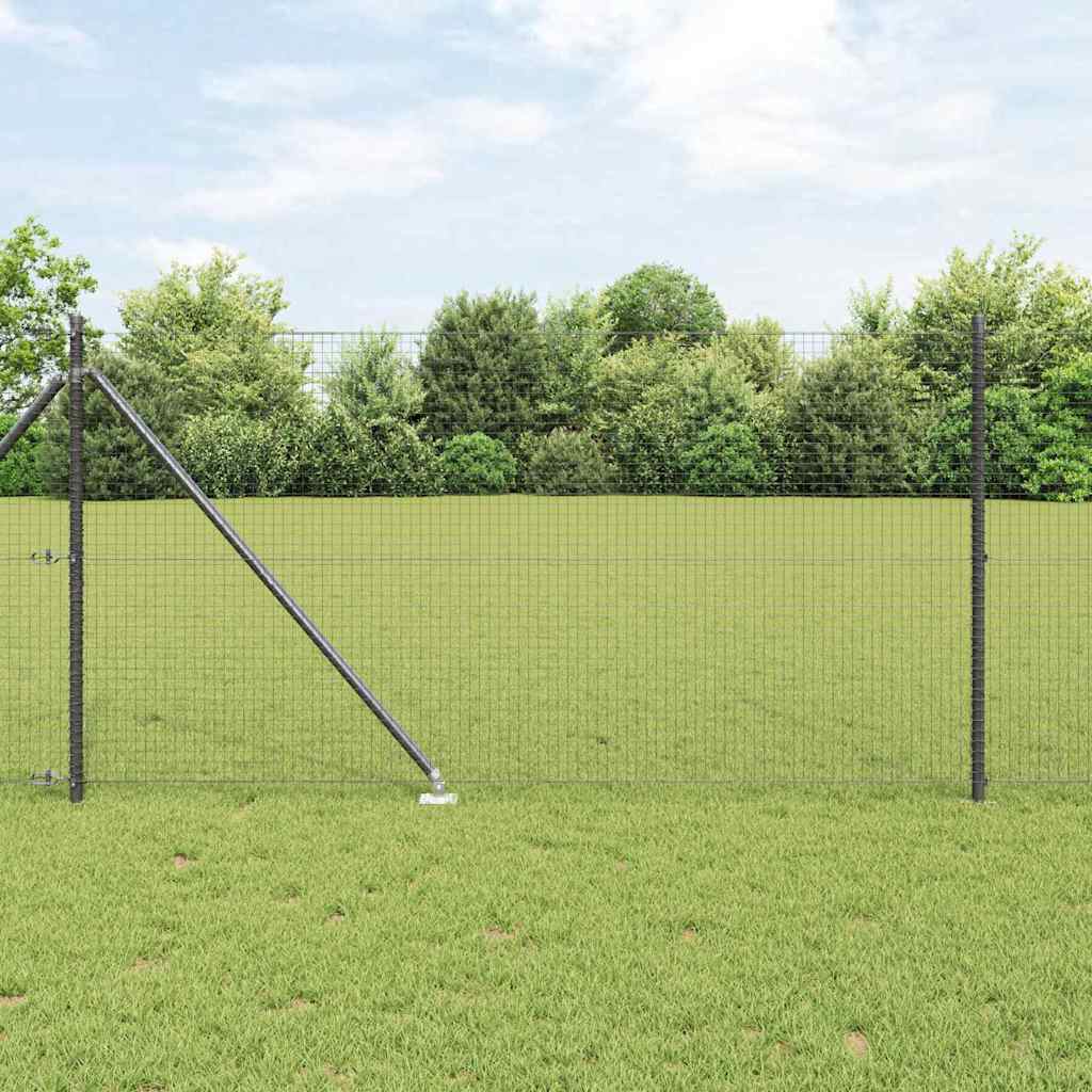 Welded Wire Fence with Spikes Steel Grey Mesh