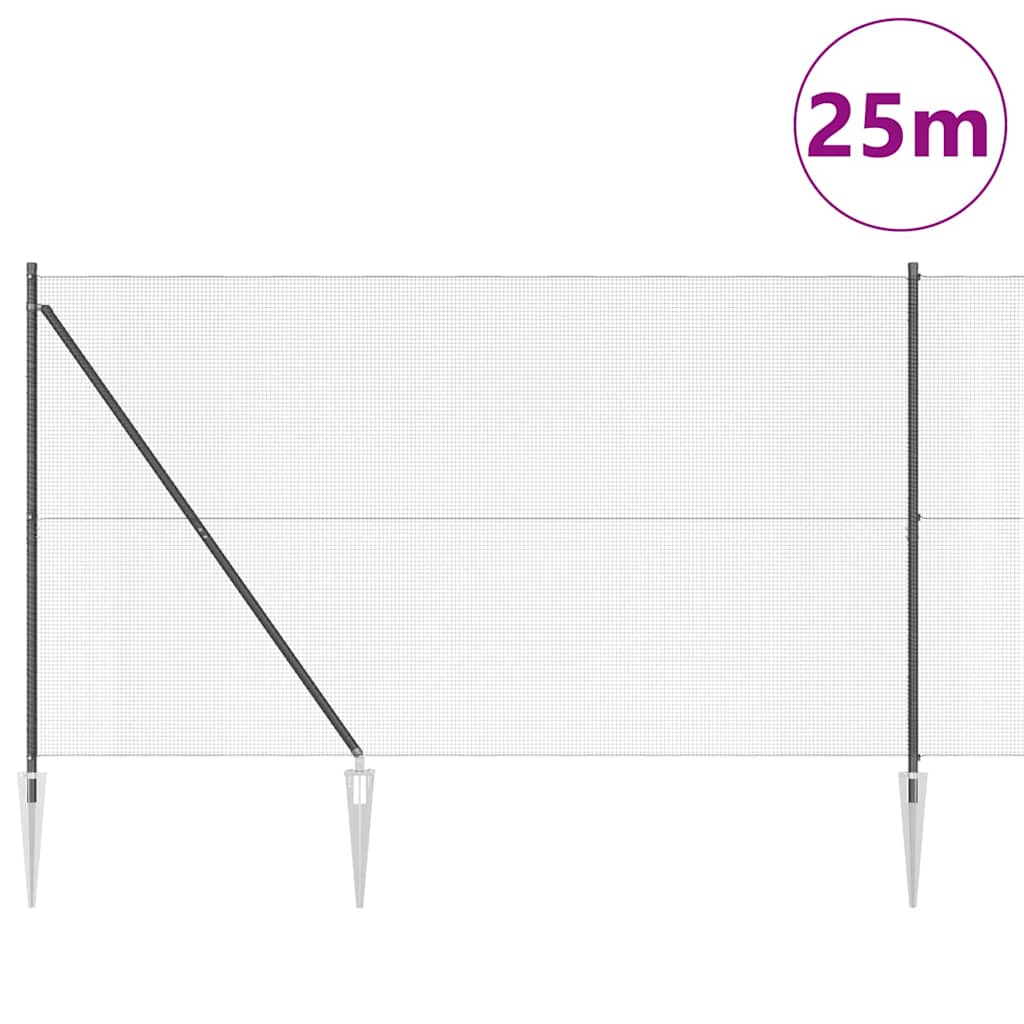 Welded Wire Fence with Spikes 25 x 1.5 m (W x H)