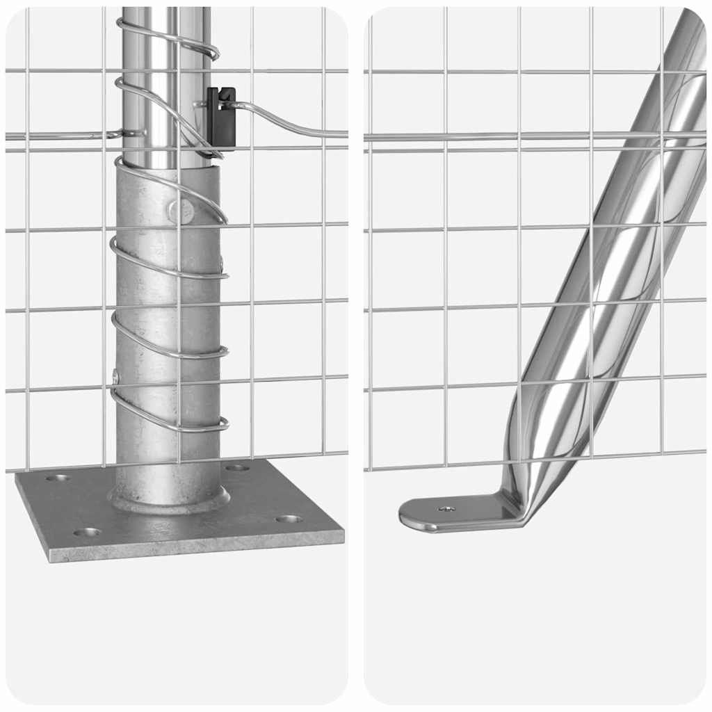 Welded Wire Fence with Concrete Base 10 x 1.4 m (W x H)