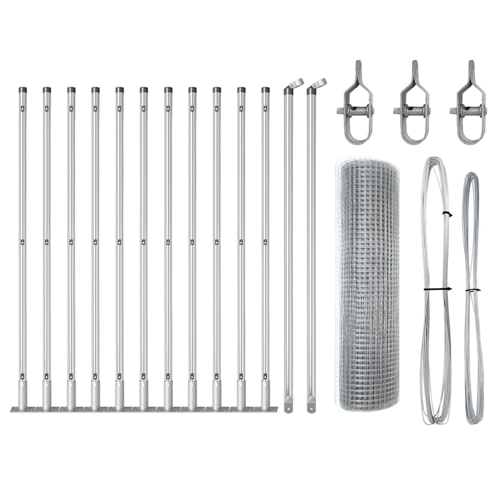 Welded Wire Fence with Concrete Base 25 x 0.4 m (W x H)