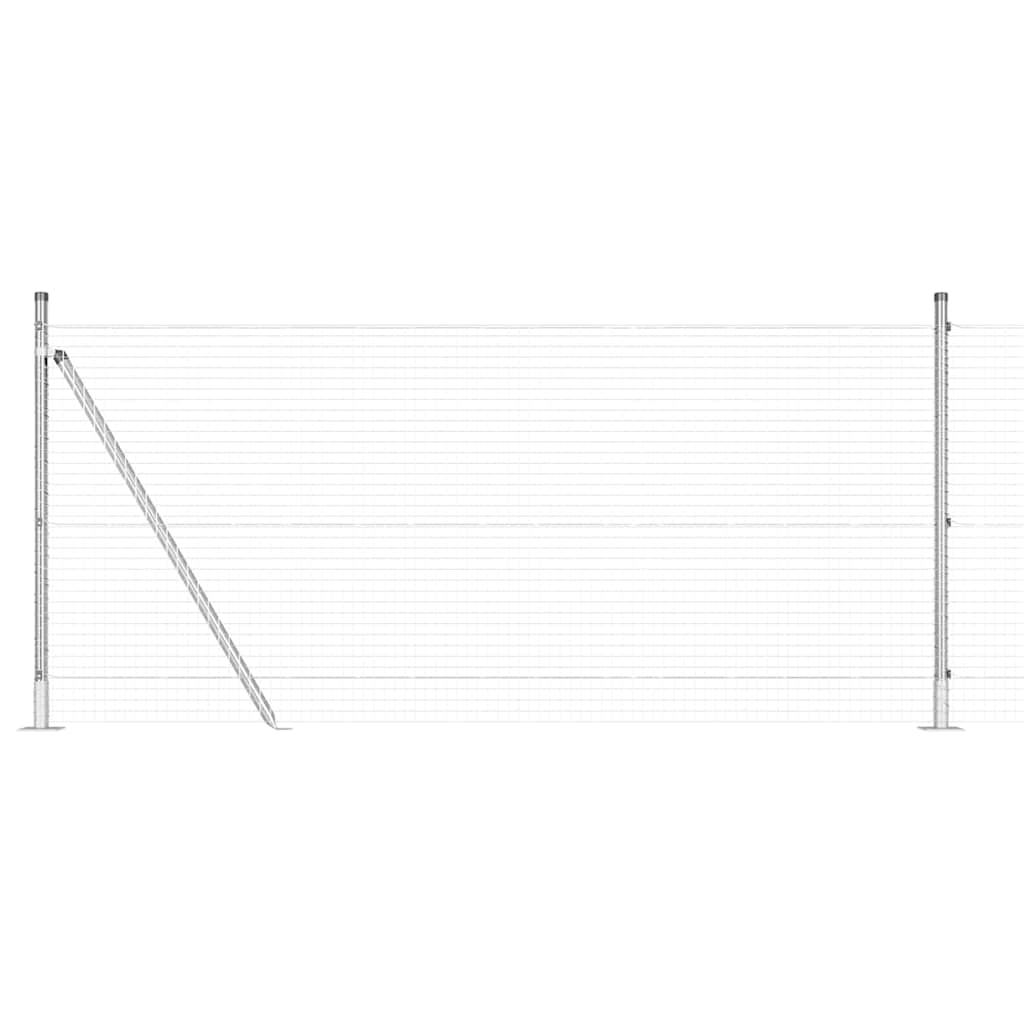 Welded Wire Fence with Concrete Base 25 x 0.8 m (W x H)