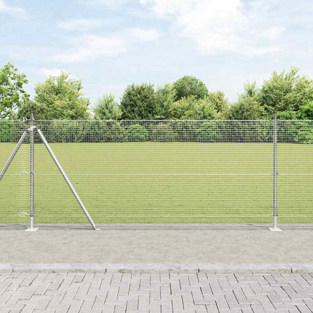 Welded Wire Fence with Concrete Base 25 x 1 m (W x H)