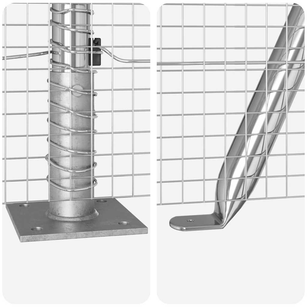 Welded Wire Fence with Concrete Base 25 x 1 m (W x H)