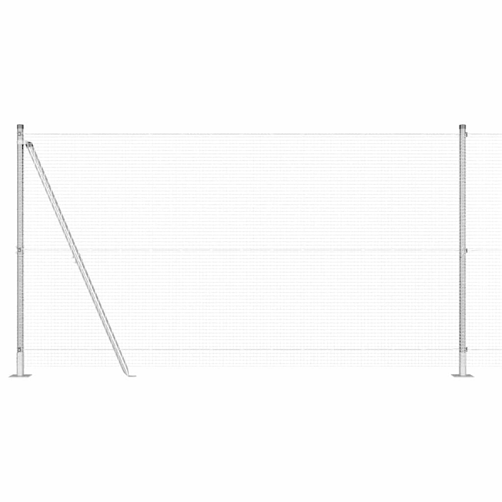 Welded Wire Fence with Concrete Base 25 x 1.2 m (W x H)