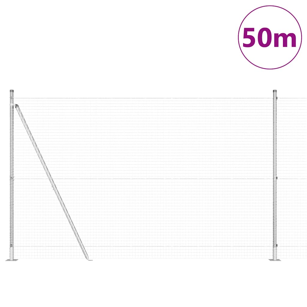Welded Wire Fence with Concrete Base 50 x 1.4 m (W x H)