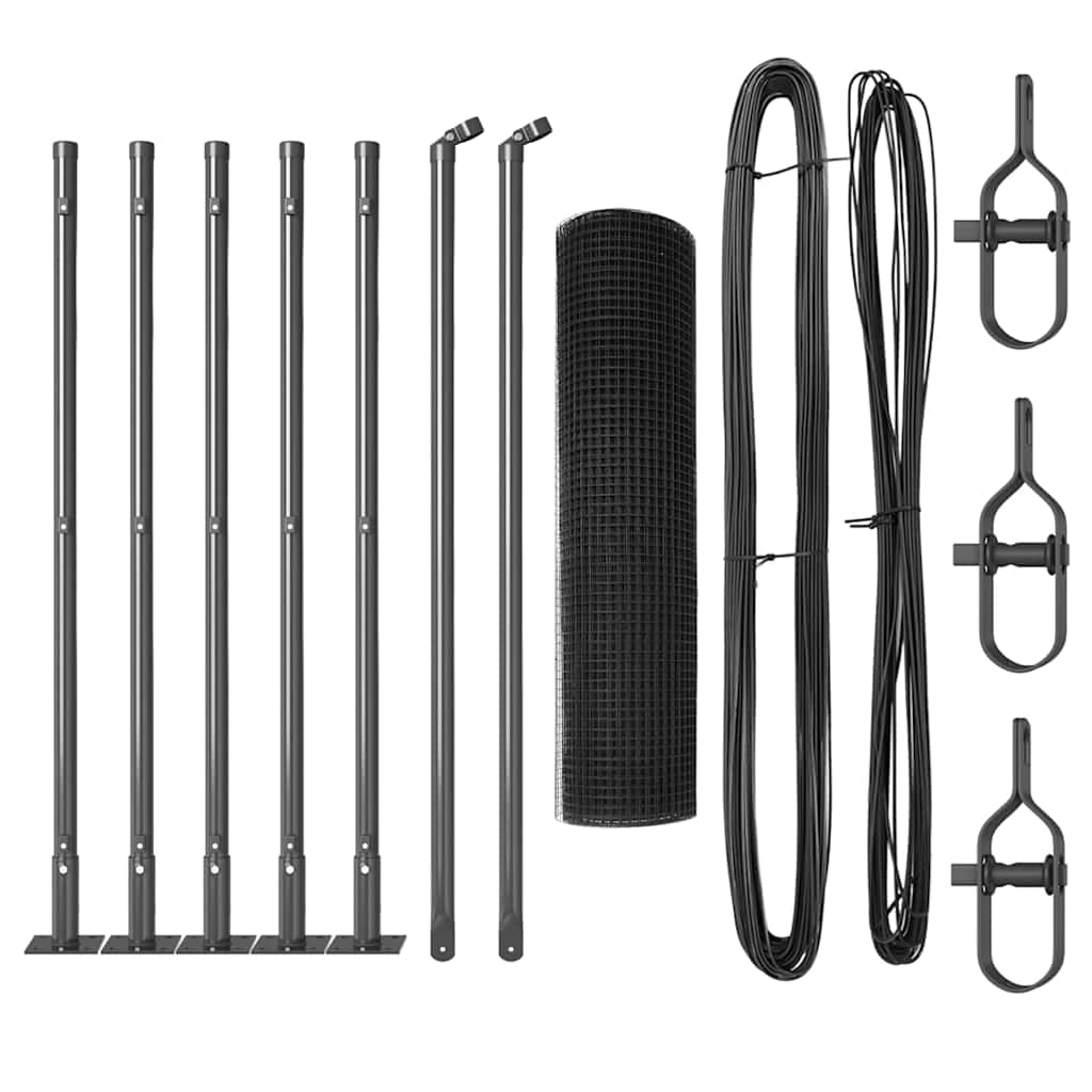 Welded Wire Fence with Concrete Base 10 x 0.4 m (W x H)