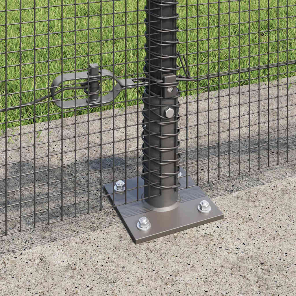 Welded Wire Fence with Concrete Base 25 x 0.5 m (W x H)
