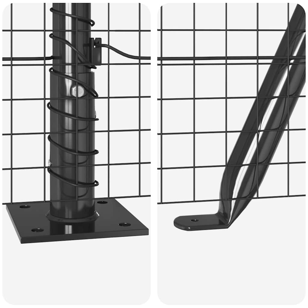Welded Wire Fence with Concrete Base 50 x 1 m (W x H)