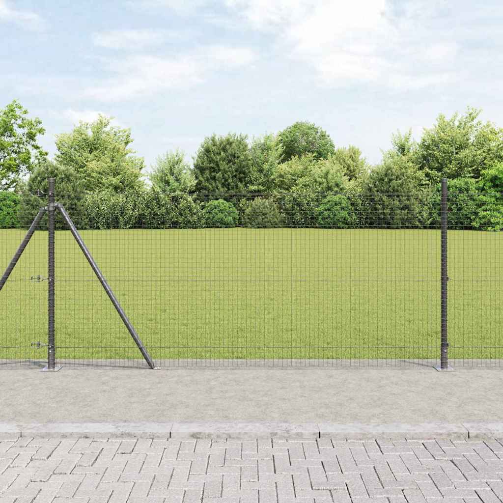 Welded Wire Fence with Concrete Base 50 x 1 m (W x H)